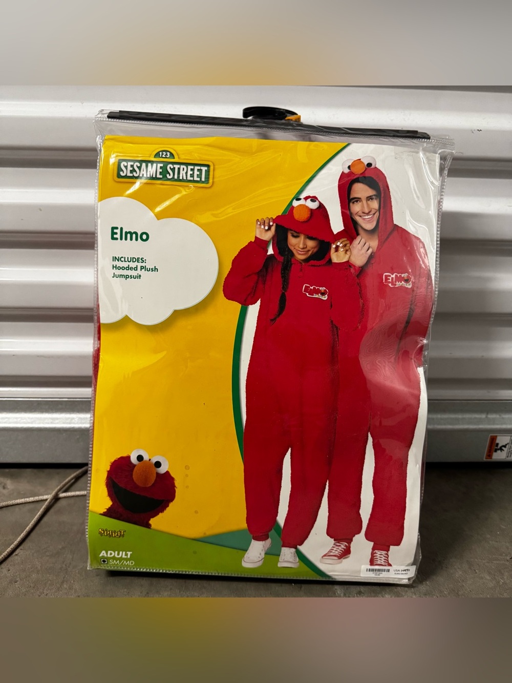 Sesame Street Elmo Hooded Plush Jumpsuit Halloween Costume